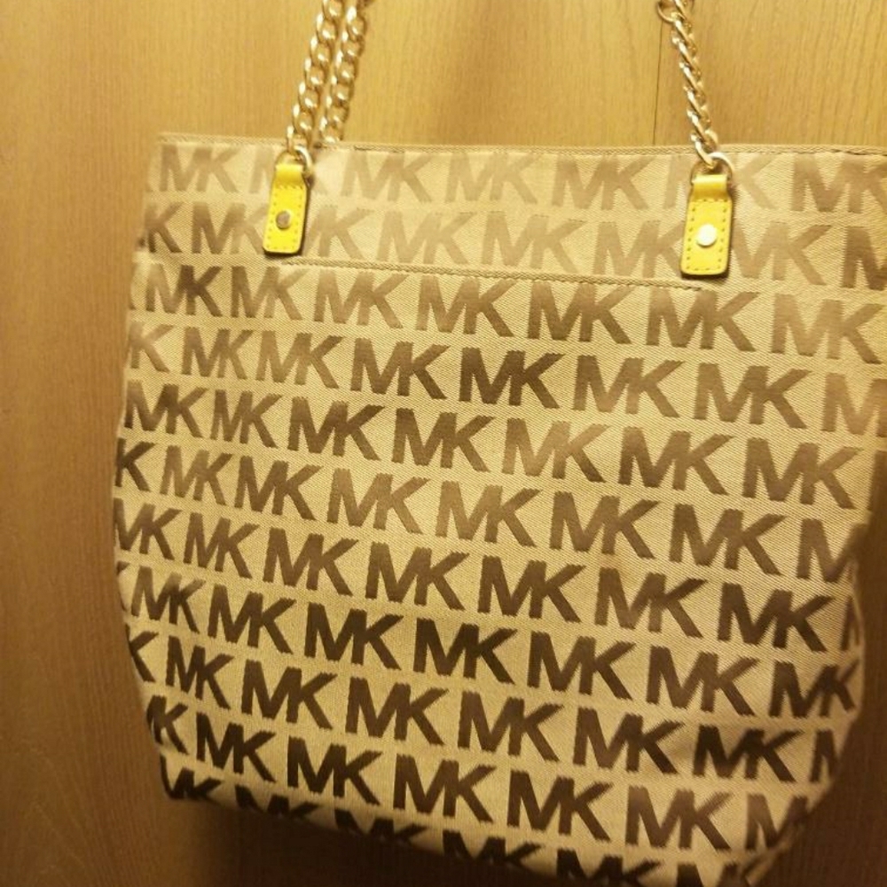 Michael Kors Brown and Yellow Purse